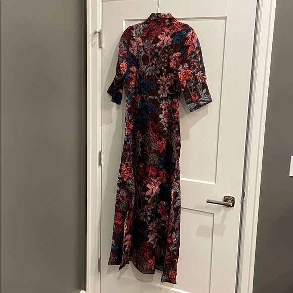 NWT silk La Fuori maxi dress. Hand beaded. Size M (fits US 6) - Picture 6 of 8